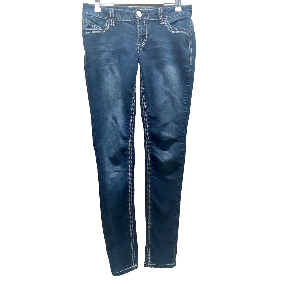 Maurices Minnie Skinny Jeans Women's Small Dark Blue Fashion Denim Straight Leg